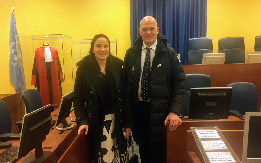 Viesturs Koziols a Council Member of INTERNATIONAL ICE HOCKEY FEDERATION, visits the Information Centre on ICTY and the City Hall