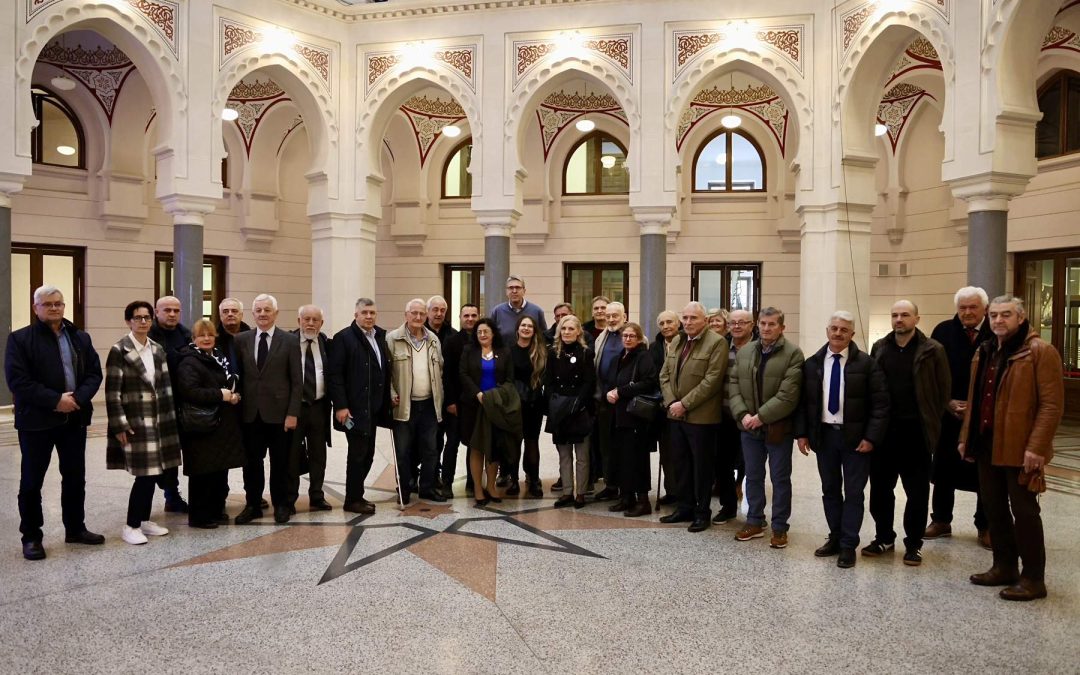 The Mayor Avdić hosted the reception in the City Hall due to marking the 84th anniversary of the Igman March