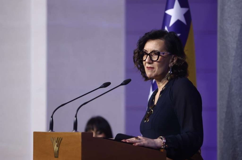 Deputy Mayor Mirela Džehverović at the premiere of the documentary film “Sarajevo Spring that Endures”